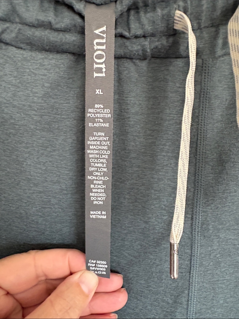 Vuori Performance Joggers in Heather Green Sage Size XL - Picture 3 of 10